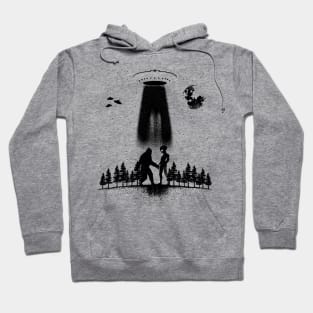 Alien And Bigfoot Ufo Hoodie